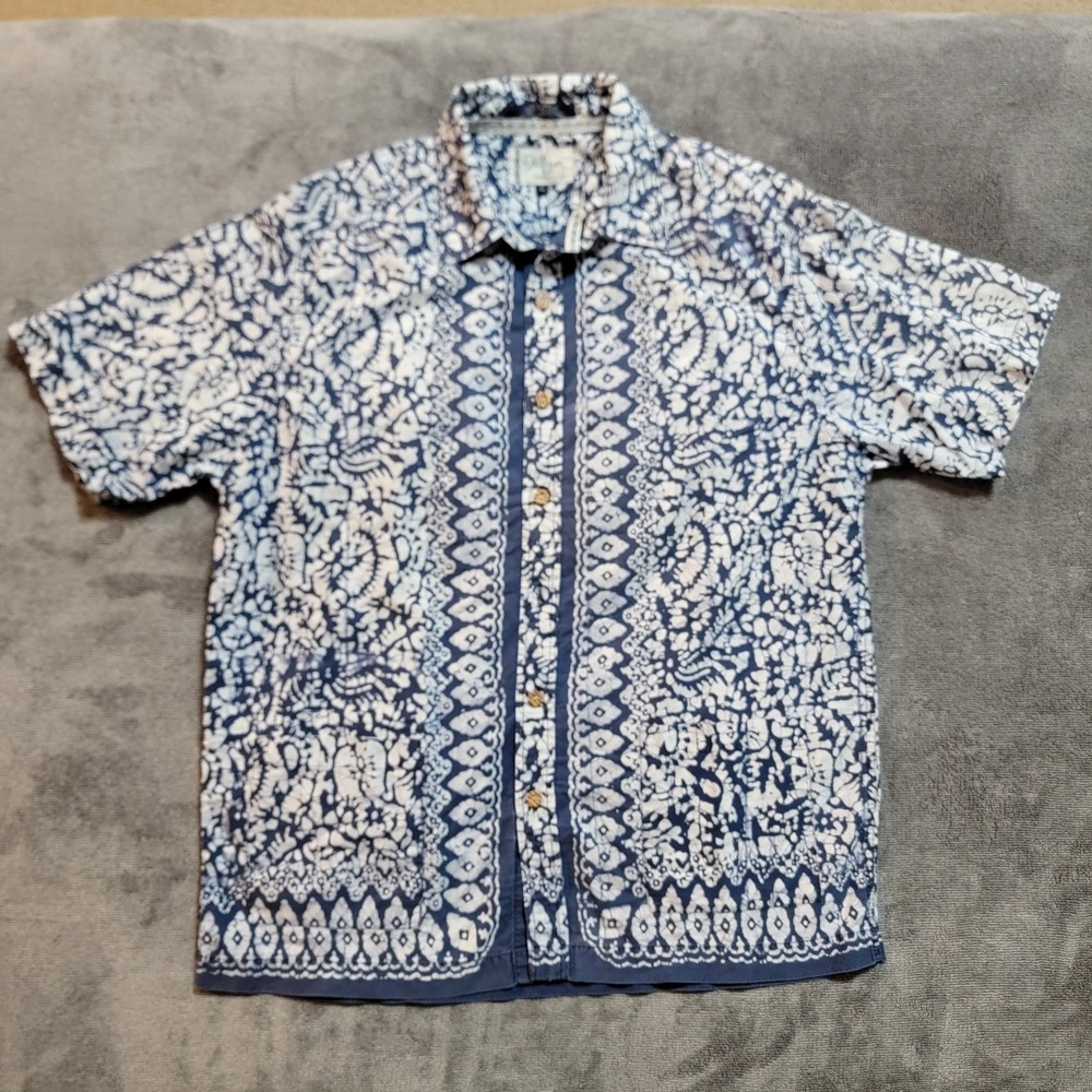 Vintage 90's Men's HILFIGER SURF CO. Authentic Cotton Batik Shirt - Sz L